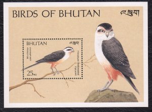 Bhutan 1989 Birds of Bhutan 'Redbreasted Falconet' Mint MNH Miniature Sheet