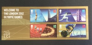 2012 GB  MS 3341 mint minisheet. Welcome to the London Olympic games.
