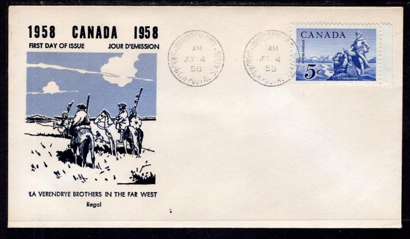 Canada 378 La Verendrye Regal U/A FDC