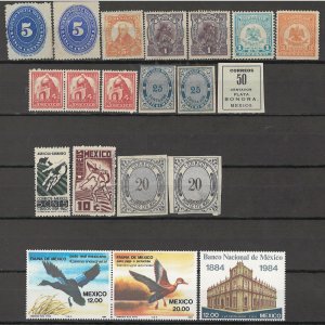 COLLECTION LOT OF #1813 MEXICO 20 MH STAMPS 1886+ CLEARANCE