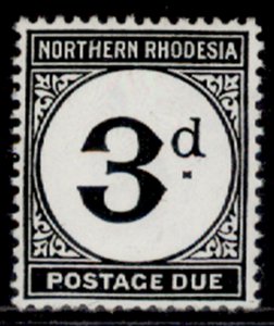 NORTHERN RHODESIA QEII SG D3a, 3d grey-black, M MINT. CHALKY