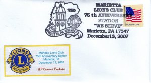 MARIETTA LIONS CLUB 75TH  ANNIVERSARY STATION,  MARIETTA, PA  2007  L48