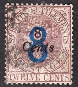 Malaya Straits Settlements Scott 66 VF used forgery. A high quality spacefiller.