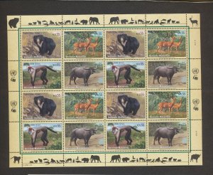 UNITED NATIONS VIENNA - Scott 345a - FVF MNH S/S - Endangered Species - 2004