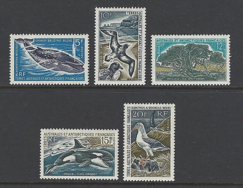 FSAT TAAF 1966-9 Blue Whale Orca Birds VF MNH (25-8)