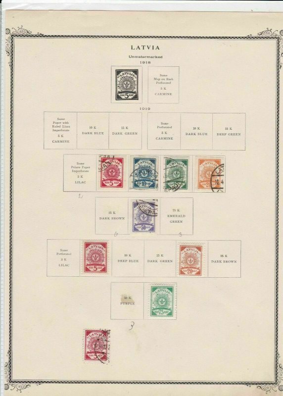 latvia 1919 stamps on page ref r9129