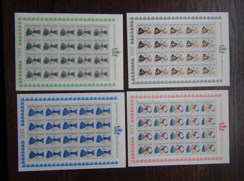 Liechtenstein 1966 Arms of Triesen Families in complete sheets of 20 MNH