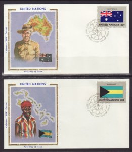 UN New York 425-440 Flags S/16 Colorano U/A FDC