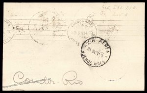 Brazil 1934 Graf Zeppelin Germany Si255A Argentina Cover 97434