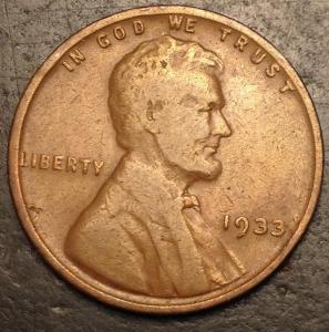 1933 P Lincoln Wheat Cent #D199