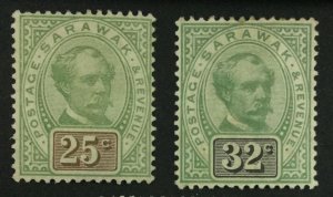 MOMEN: SARAWAK SG #18-19 1888 MINT OG LH £145 LOT #62457