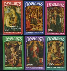 Togo 1978, Christmas 6v imperforated, MNH