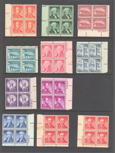 Liberty Issue 1954 - 1968; Scott # 1030 - 1051