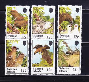 Solomon Islands 465-470 Set MNH Birds, Stanfords Eagle (A)