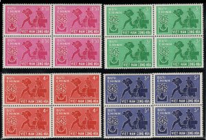 Viet Nam - Republic (S)  #132-135  Mint NH  blocks of 4 CV $12.80