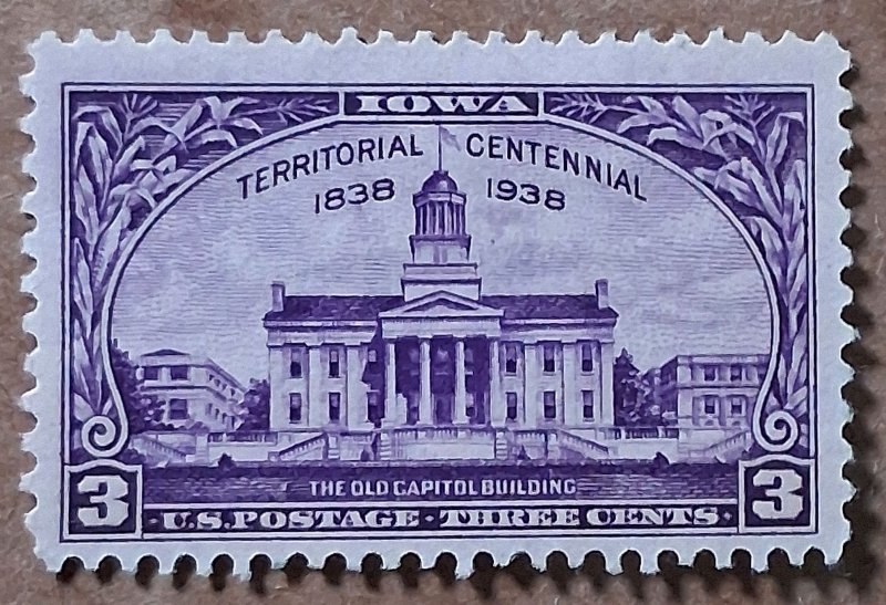 United States #838 3c Iowa Territory Centennial MNG (1938)