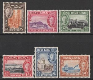 HONG KONG 1941 Centenary set 2c-$1. MNH **..