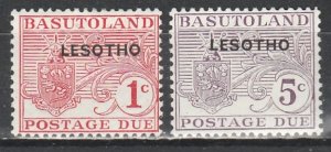 Lesotho     J1-2    Complet    (N*)    1966   Postage due