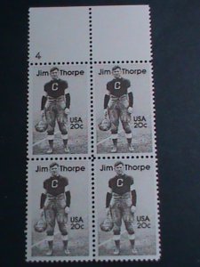 ​UNITED STATES -1984 SC#2089a- JIM THORPE-MNH BLOCK OF 4 VERY FINE