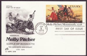 UX77 Molly Pitcher Artcraft FDC