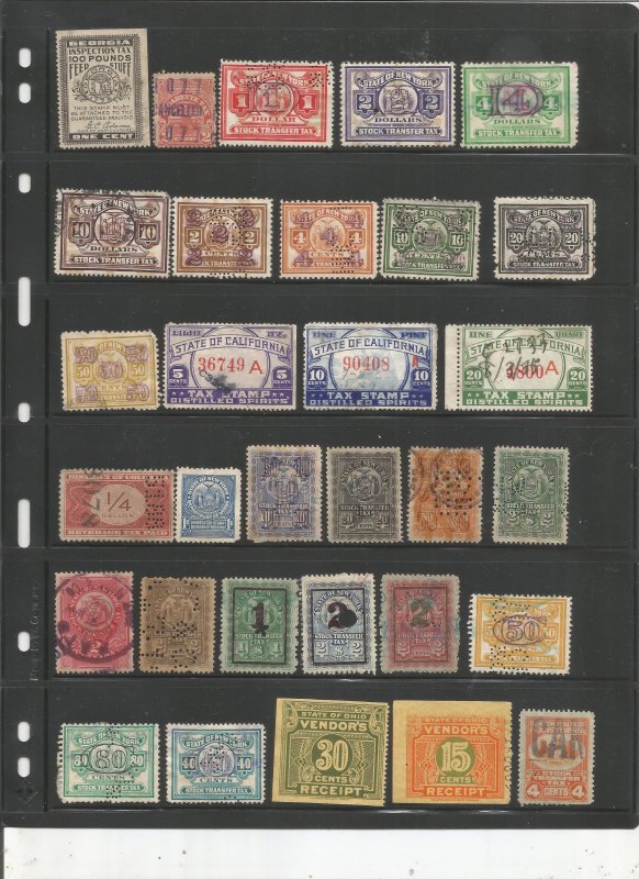 US STATE REVENUE STAMP COLLECTION