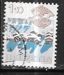 Switzerland #718   Fish (U)  CV$0.25