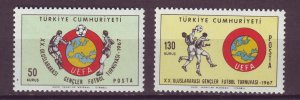 J25578 JLstamps 1967 turkey set mnh #1739-40 sports