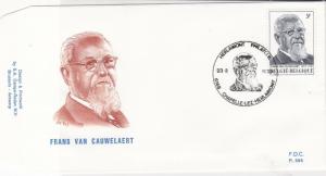 Belgium F.D.C stamps cover 1980 Frans van Cauwelaert ref R 16256