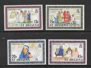 ST.HELENA SG617/20 1992 CHRISTMAS  MNH