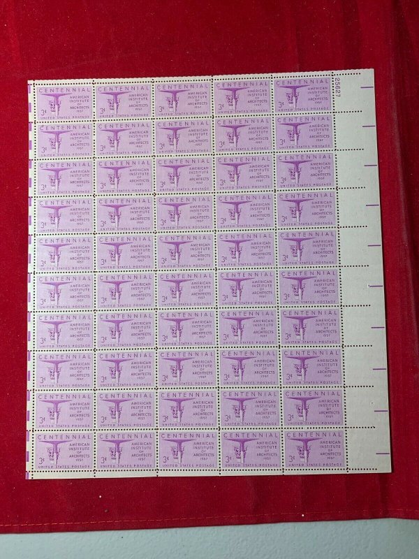 US SCOTT # 1089 3 CENT ARCHITECTS MINT SHEET NH OG