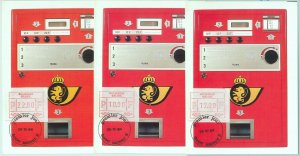 68623 - BELGIUM - Postal History - Set of 3 MAXIMUM CARD 1984 - FRAMA LABELS-