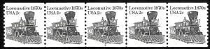 Scott 1897A   2¢ Locomotive PNC/5 Plate #8 + Line, MNH