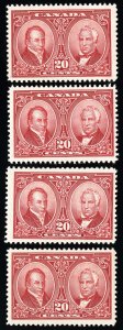 Canada Stamps # 146 MLH VF Lot Of 4 Scott Value $110.00