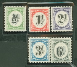 South West Africa #J86-90 Unused Single (Complete Set)