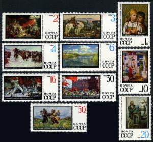 Russia 3549-3558, MNH. Paintings from Russian State Museum, Leningrad, 1968