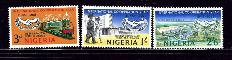 Nigeria 178-80 MNH 1965 Intl Cooperation Year