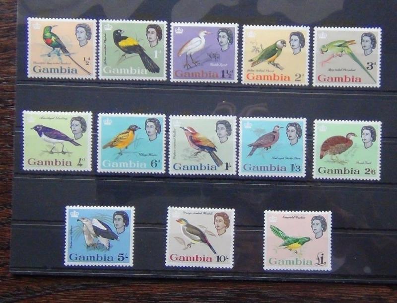 Gambia 1963 Birds set complete to £1 LMM