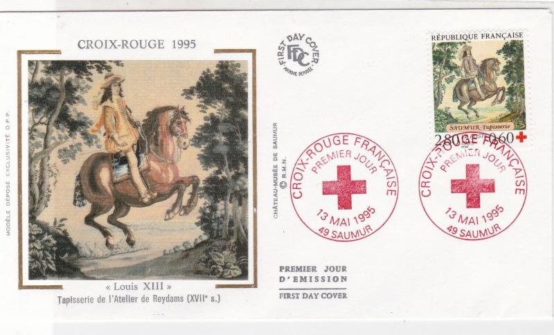 France 1995 Red Cross Slogan Cancels Louis Xlll Picture + Stamp FDCCover Rf31646