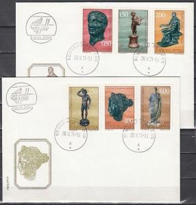 Yugoslavia, Scott cat. 1074-1079. Antique Bronzes issue. 2 First day covers. ^