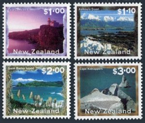 New Zealand 1636-1639, 1639a, 1640a booklet, MNH. Scenic Views 2000.