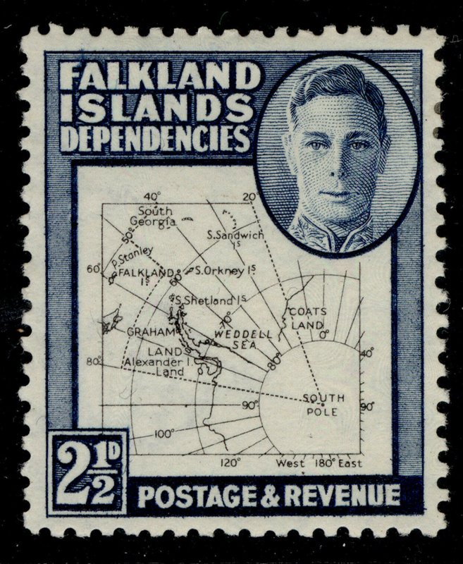 FALKLAND ISLANDS - Dependencies GVI SG G11b, 2½d black & deep blue, M MINT. 