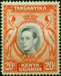 KUT 1941 20c Black & Orange SG139a P.14 V.F MNH