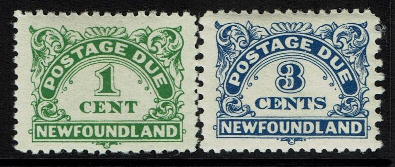 Newfoundland SG# D1 & D3a, Mint Never Hinged, Minor toning -  Lot 022617