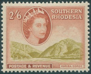 Southern Rhodesia 1953 2s 6d yellow-olive & orange-brown SG88 unused