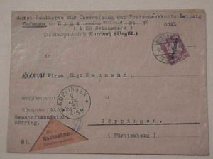 GERMAN  COD TRIANGLE #109 OFFICIAL 8-4-27 AVERBACH BACKSTAMP