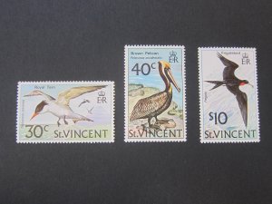 St Vincent 1974 Sc 379-81 bird set MNH