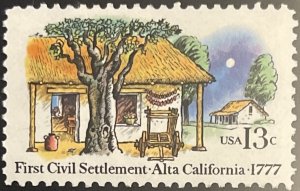 Scott #1725 1977 13¢ First Civil Settlement Alta California MNH OG VF/XF