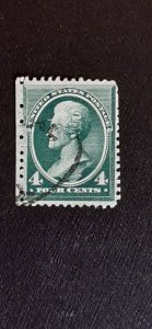 US Scott # 211; used from 1883; Fine centering, snipped perfs