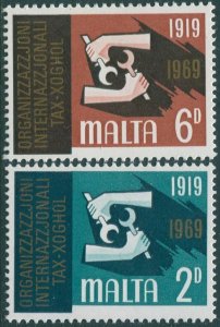 Malta 1969 SG416-417 ILO set MLH
