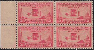 649 Mint,OG,HR/NH... Block of 4... SCV $5.70... Bottom pair are NH... XF